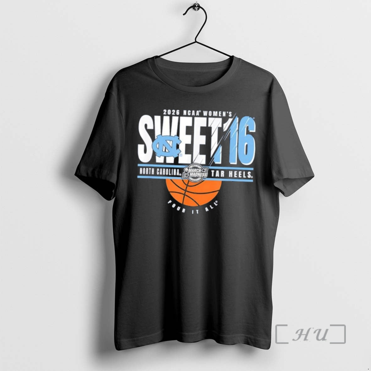 Officials North Carolina Tar Heels Sweet 16 2026 Ncaa Womens March Madness Premium T Shirts