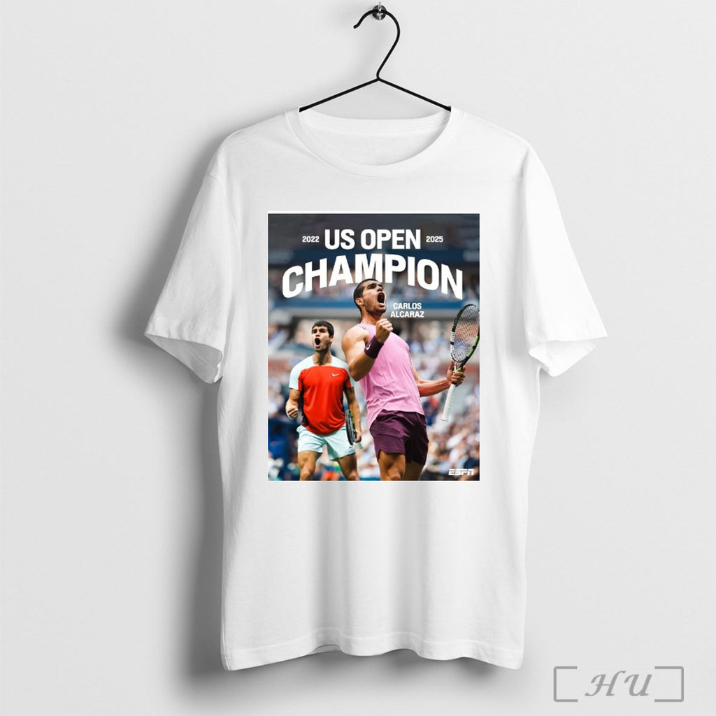 Officials Official Carlos Alcaraz Dominant Tournament Us Open Champions 2022 2025 T Shirt