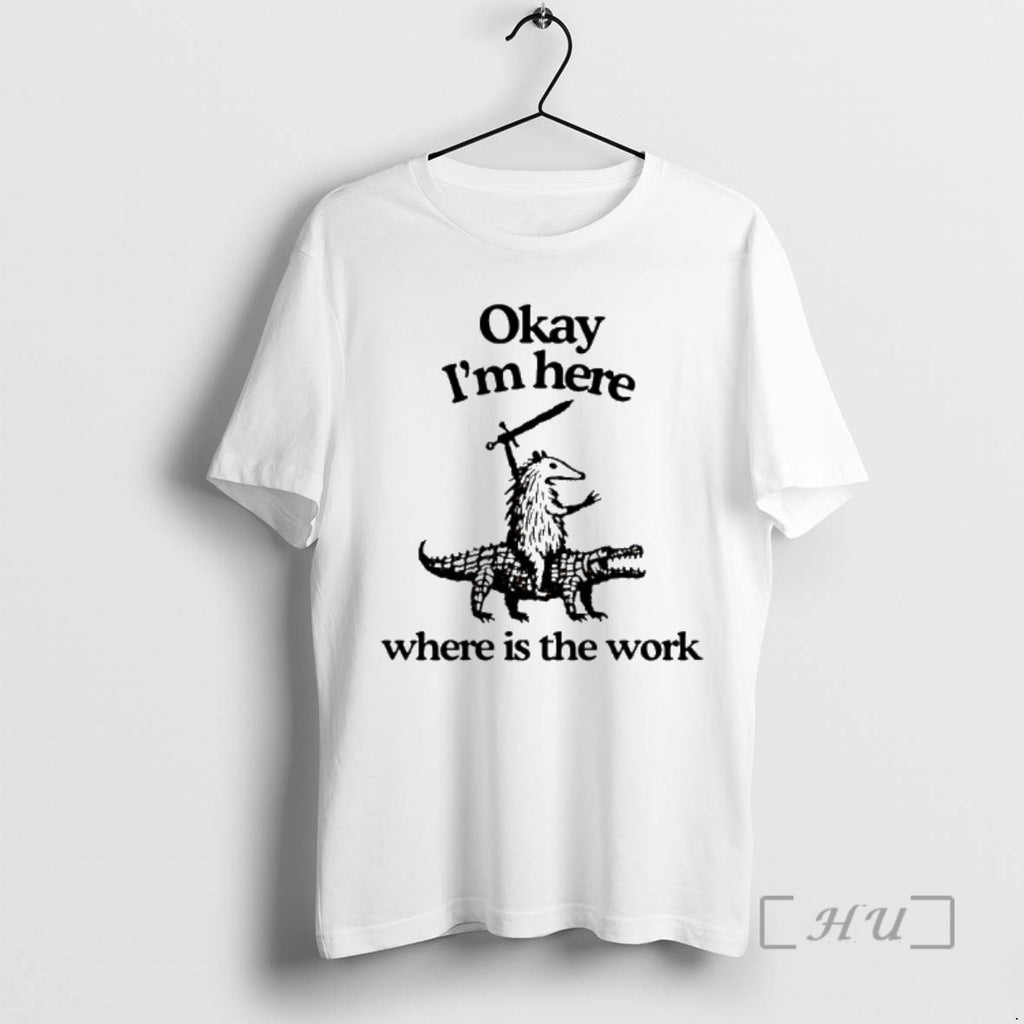 Officials Opossum Riding Crocodile Okay Im Here Where Is The Work Premium T Shirts Sweater
