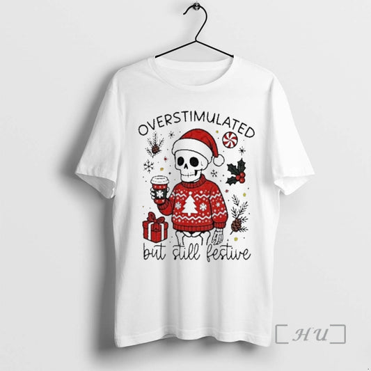 Officials Overstimulated But Still Festive Christmas 2025 T-Shirts, Hoodie, Sweatshirt | WearSparks.com