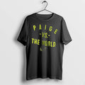 Officials Paige Vs The World Bueckers Lime Green Arched Typography Cursive Signature Men