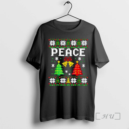 Officials Peace I Come In Peace Couple Matching Ugly Christmas T-Shirts, Hoodie, Sweatshirt | WearSparks.com