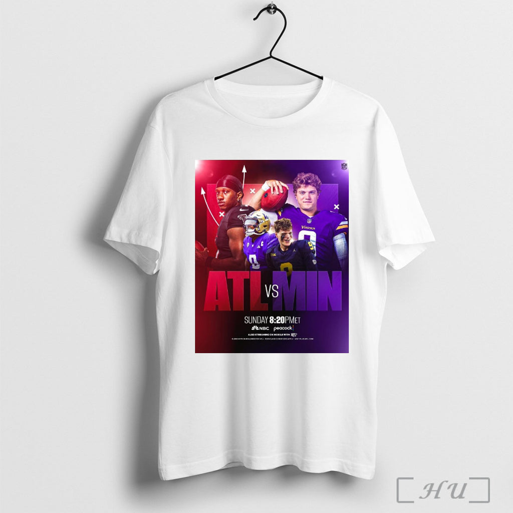 Officials Penix Atlanta Falcons Vs Mccarthy Minnesota Vikings Round 2 2025 Poster T Shirt