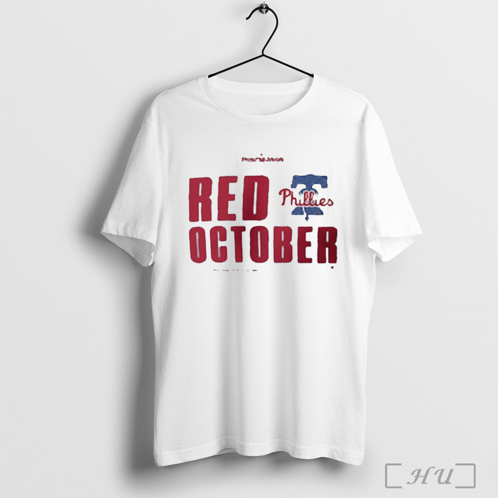 Officials Philadelphia Phillies 2025 Mlb Postseason Red October Legend Fan Gear T Shirt