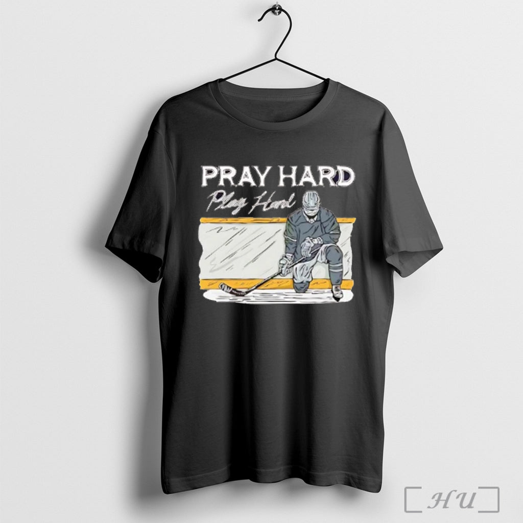 Officials Pittsburgh Penguins Pray Hard Play Hard T Shirt
