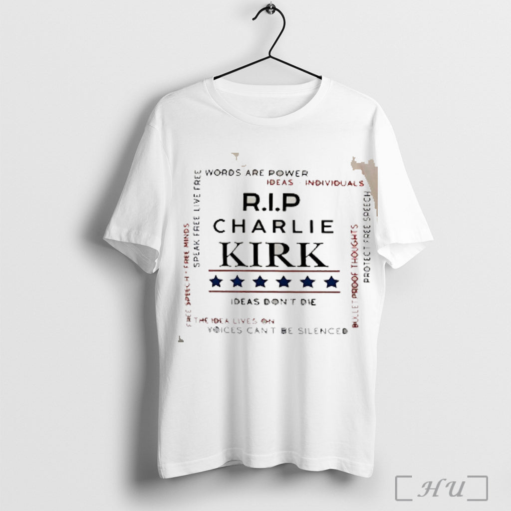 Officials Rip Charlie Kirk Ideas Dont Die T Shirt