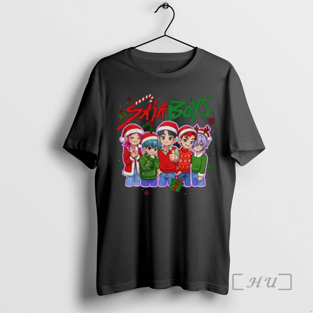 Officials Saja Boys Cartoon Kpop Santa Hats Clipart Merry Christmas