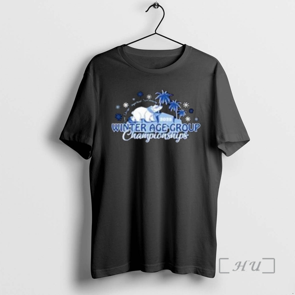 Officials San Diego Imperial Swimming Winter Age Group Championships 2025 Circle Black Premium T Shirts