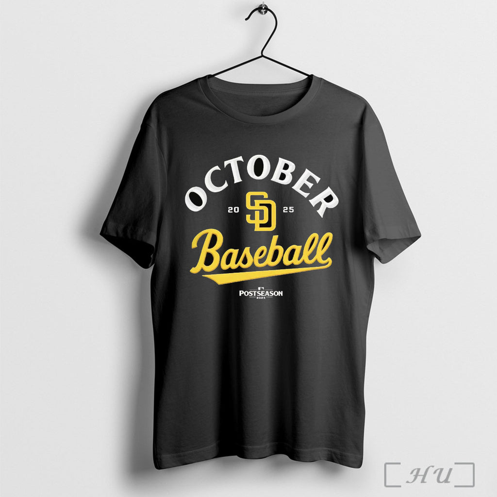 Officials San Diego Padres October Baseball 2025 Mlb Postseason T Shirt