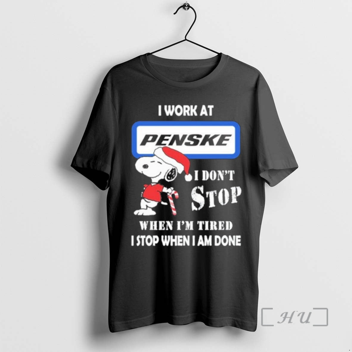 Officials Santa Snoopy I Work At Penske Corporation I Dont Stop When Im Tired