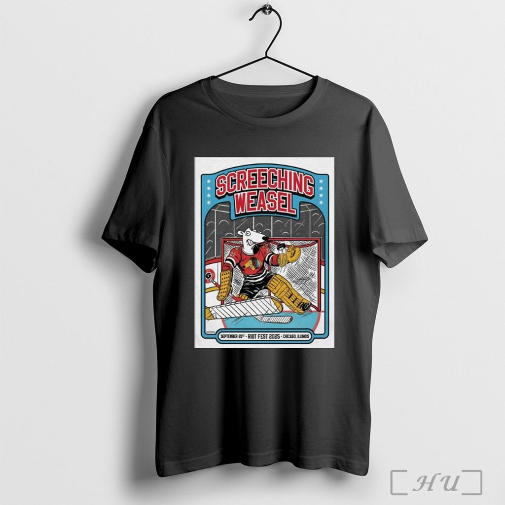 Officials Screeching Weasel September 21 2025 Chicago Il In Riot Fest 2025 T Shirt
