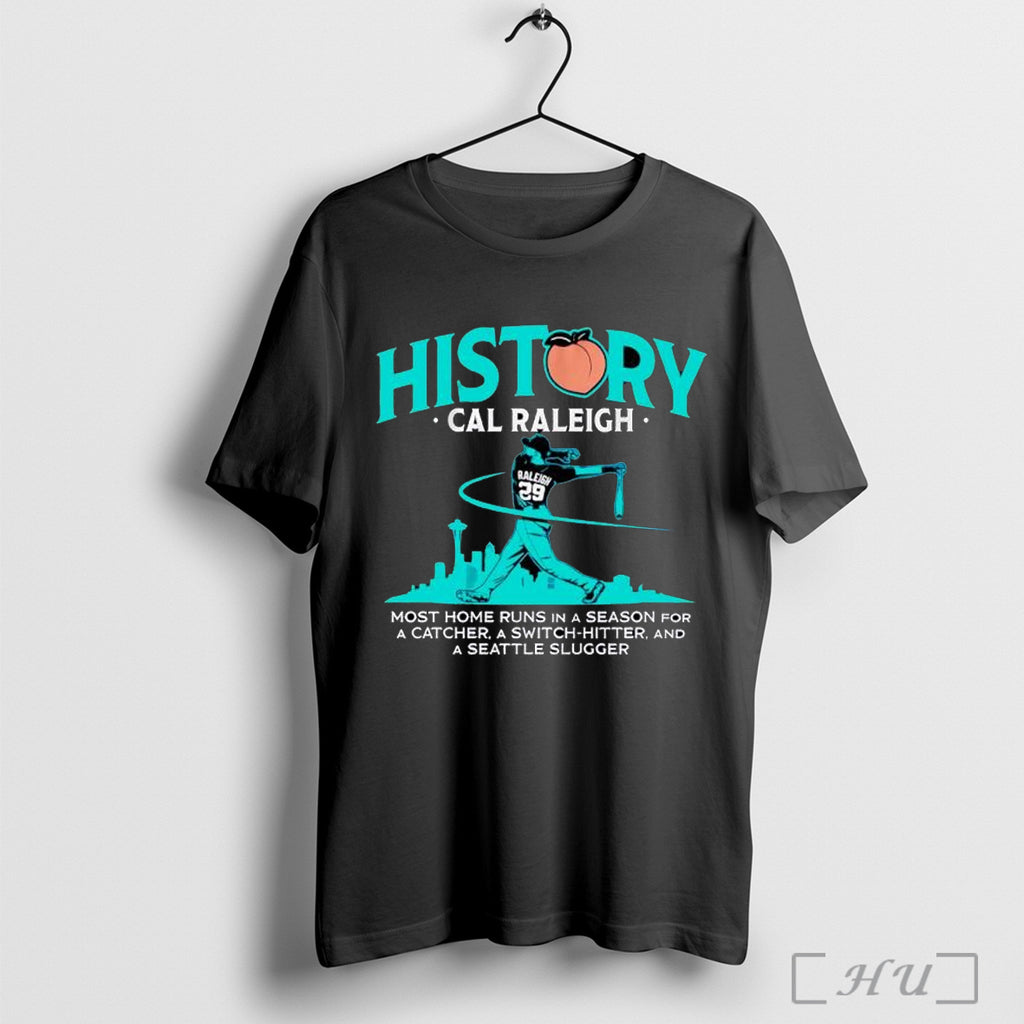 Officials Seattle Mariners History Cal Raleigh T Shirt