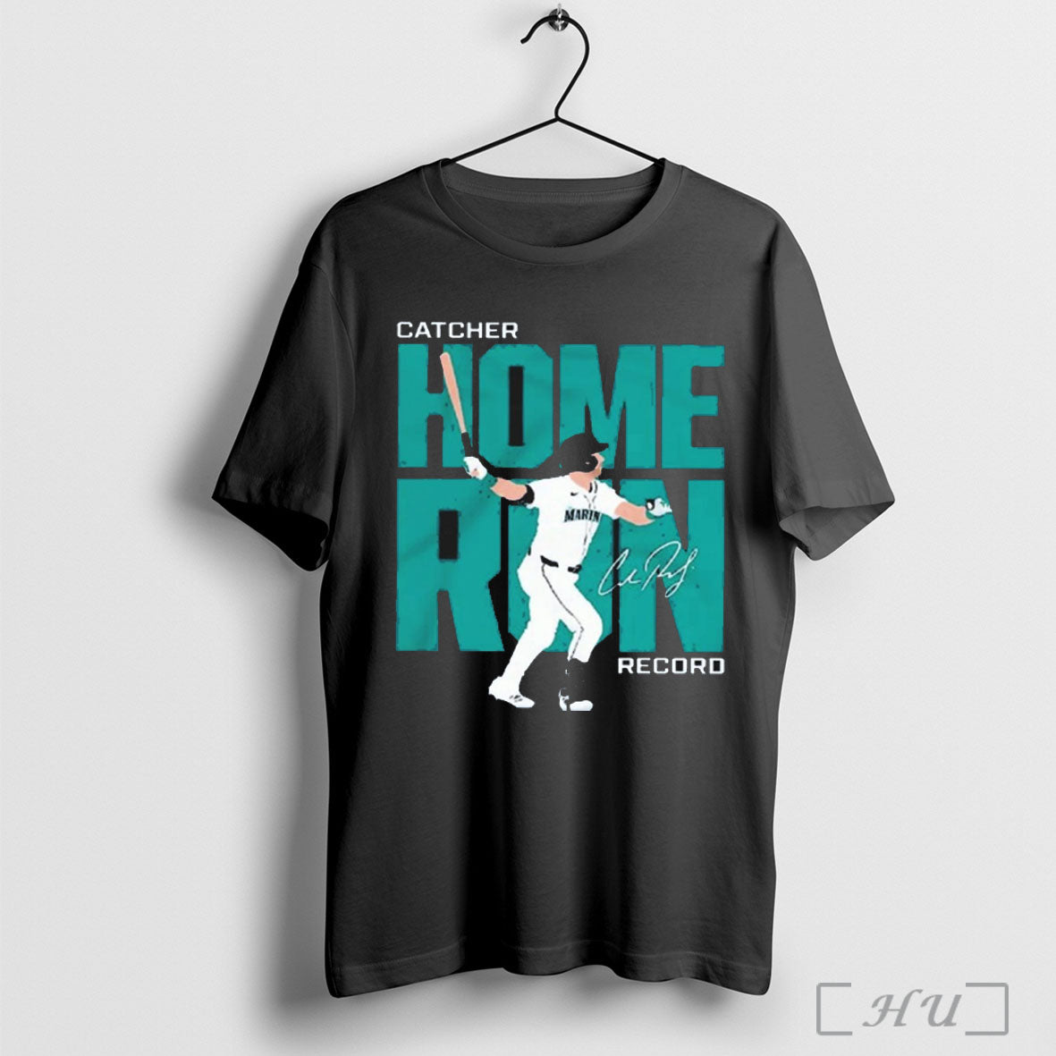 Officials Seattle Mariners Mlb Cal Raleigh Big Dumper Home Run Record Signature T Shirt