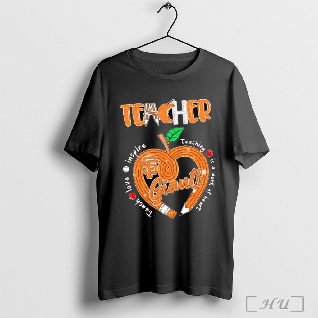 Officials Teacher San Francisco Giants Teach Love Inspire Teaching Is A Work Of Heart Pencil