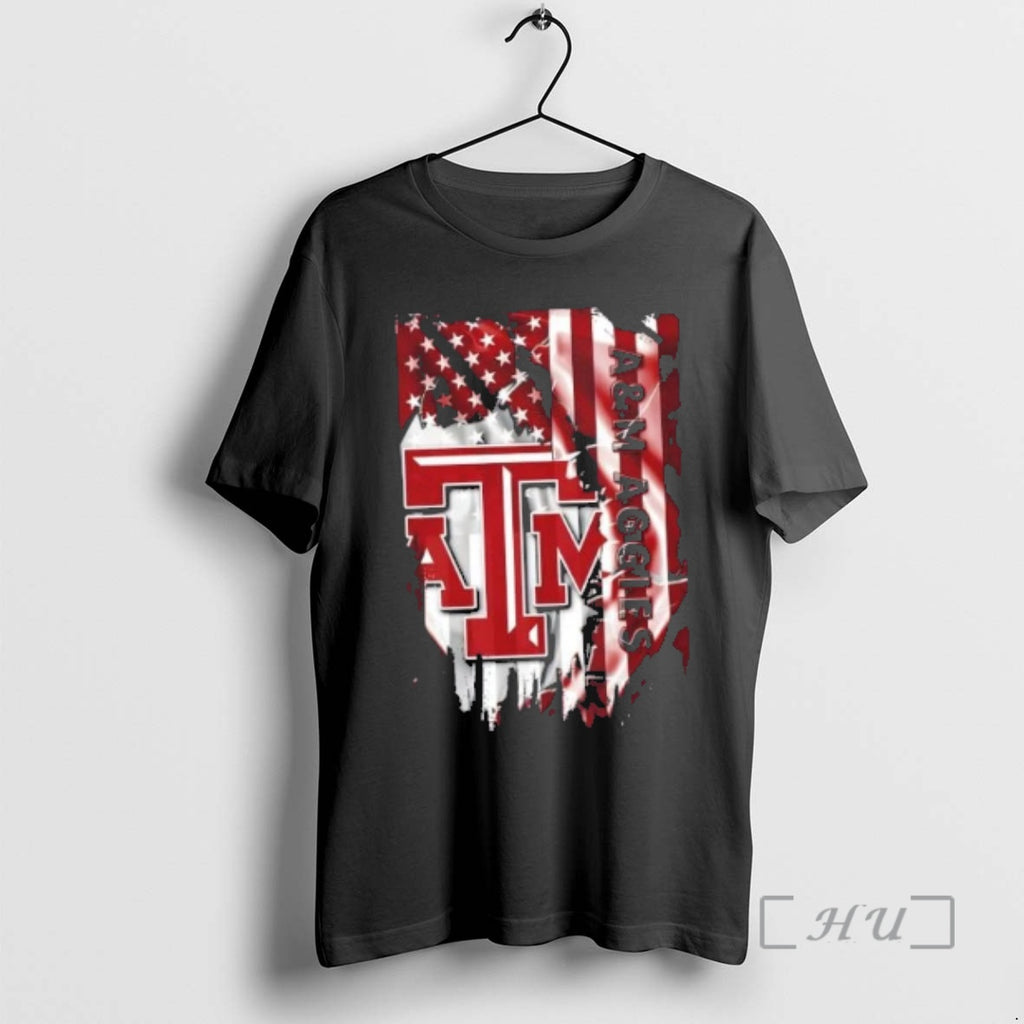 Officials Texas Am Aggies Football X American Flag