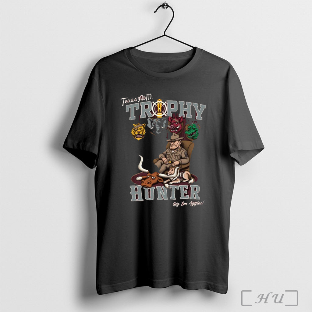 Officials Texas Am Aggies Trophy Hunter Gig Em Aggies T Shirt