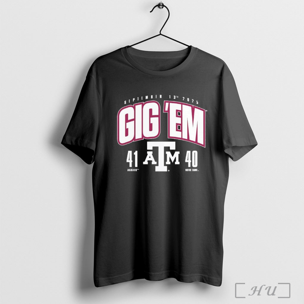 Officials Texas Am Aggies Vs Notre Dame Fighting Irish 2025 Gig Em Score
