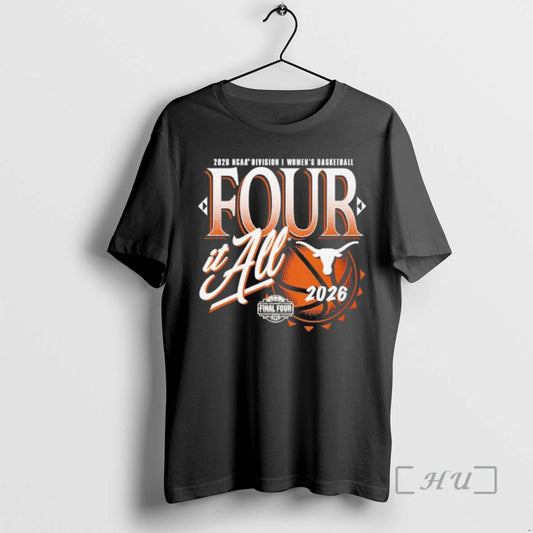 Officials Texas Longhorns 2026 Ncaa Womens Basketball Tournament March Madness Final Four Premium T Shirts
