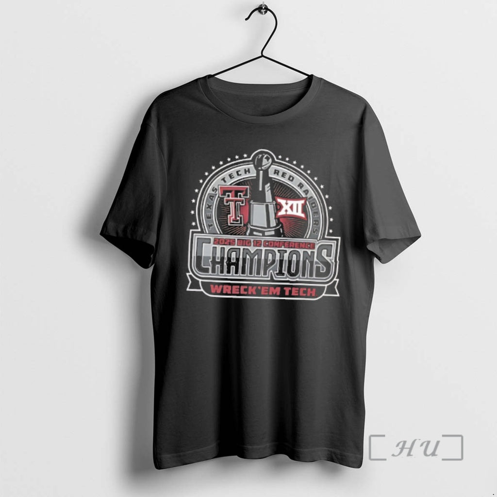 Officials Texas Tech Big 12 Champions Wreck Em Tech 2 Sided Premium T Shirts Sweater