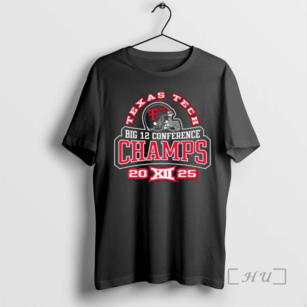 Officials Texas Tech Big 12 Football Conference Champs 2025 Xii Logo Premium T Shirts Sweater