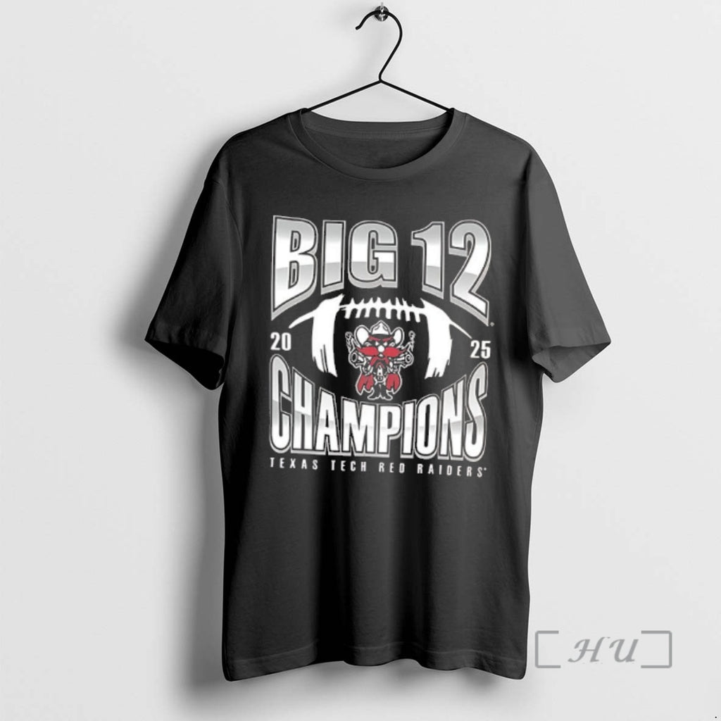 Officials Texas Tech Red Raiders 2025 Big 12 Champions Number One Football 2 Sided Premium