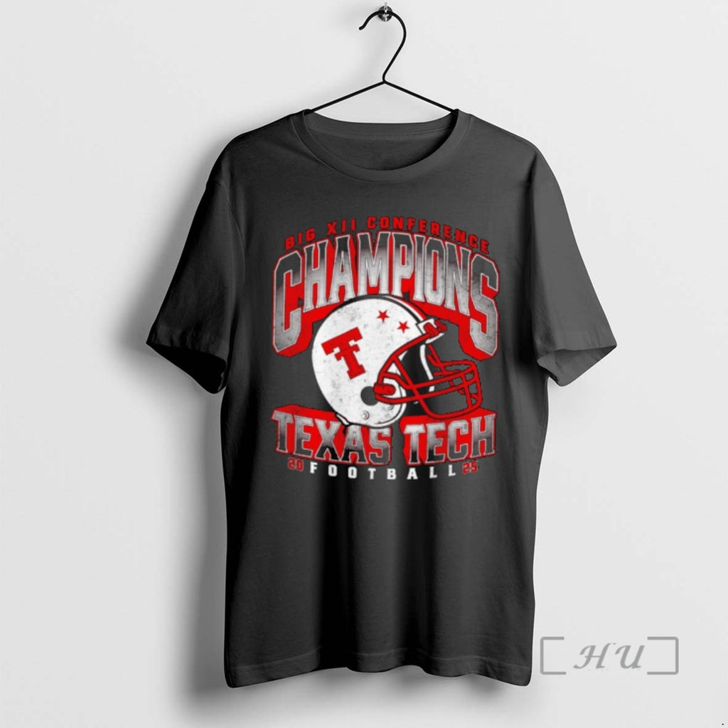 Officials Texas Tech Red Raiders 2025 Big 12 Cenference Championship Helmet Premium T Shirts Sweater