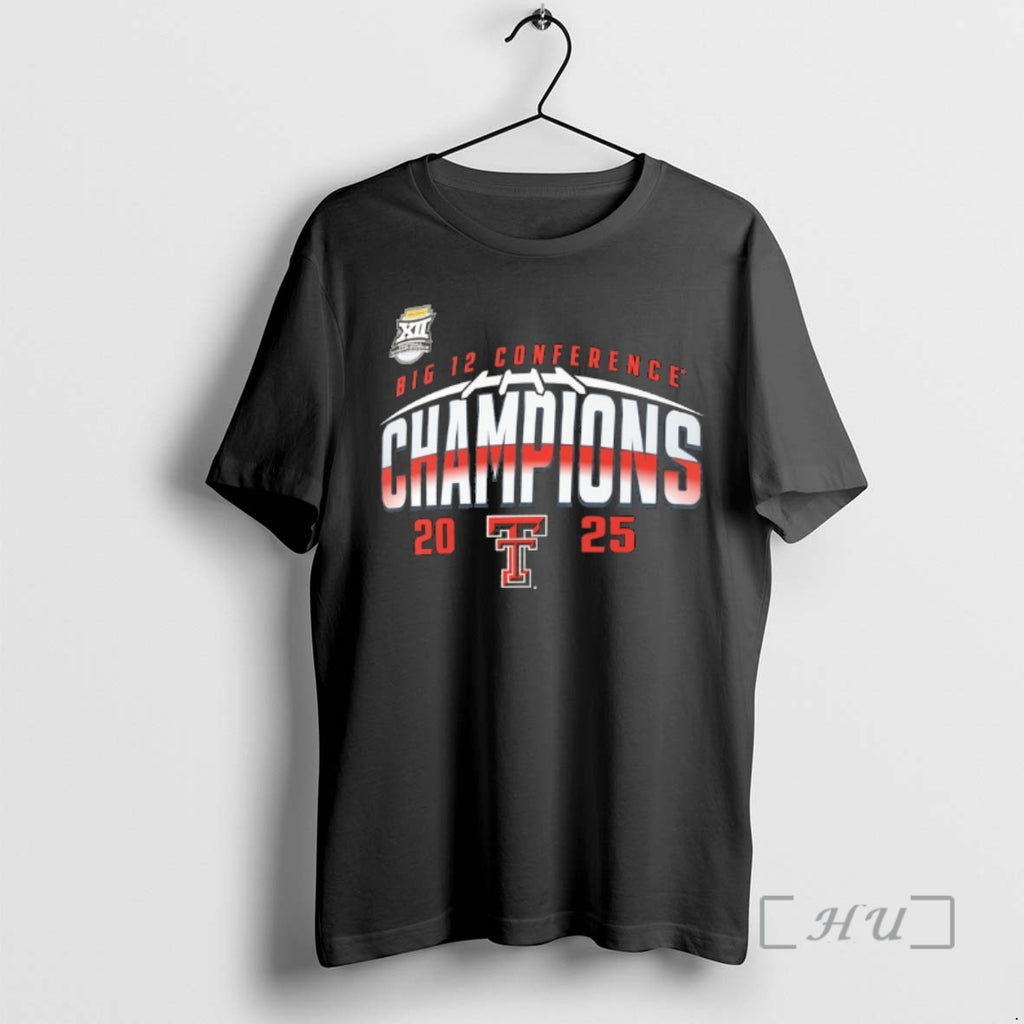 Officials Texas Tech Red Raiders Big 12 Football Champions Endzone Speed 2025 Premium T Shirts