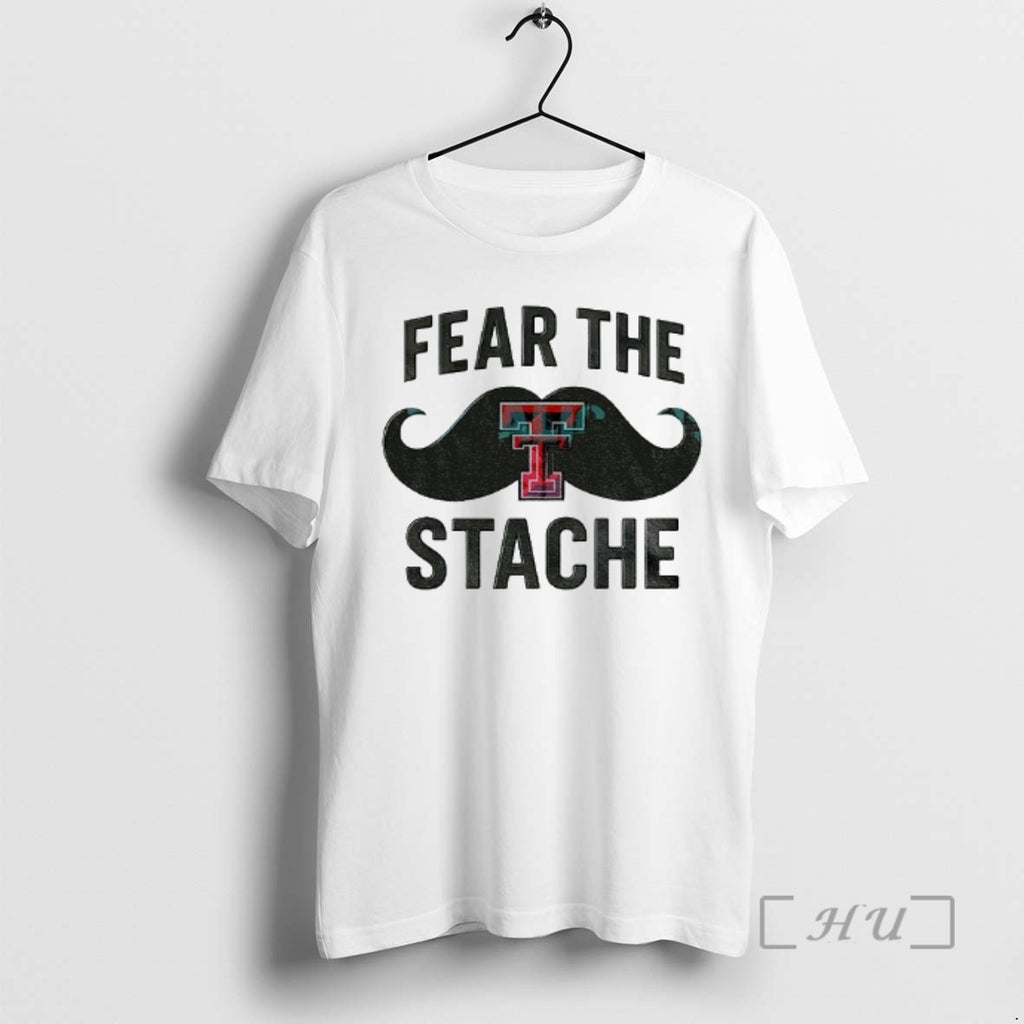 Officials Texas Tech Red Raiders Fear The Stache Game Day Football Logo Premium T Shirts