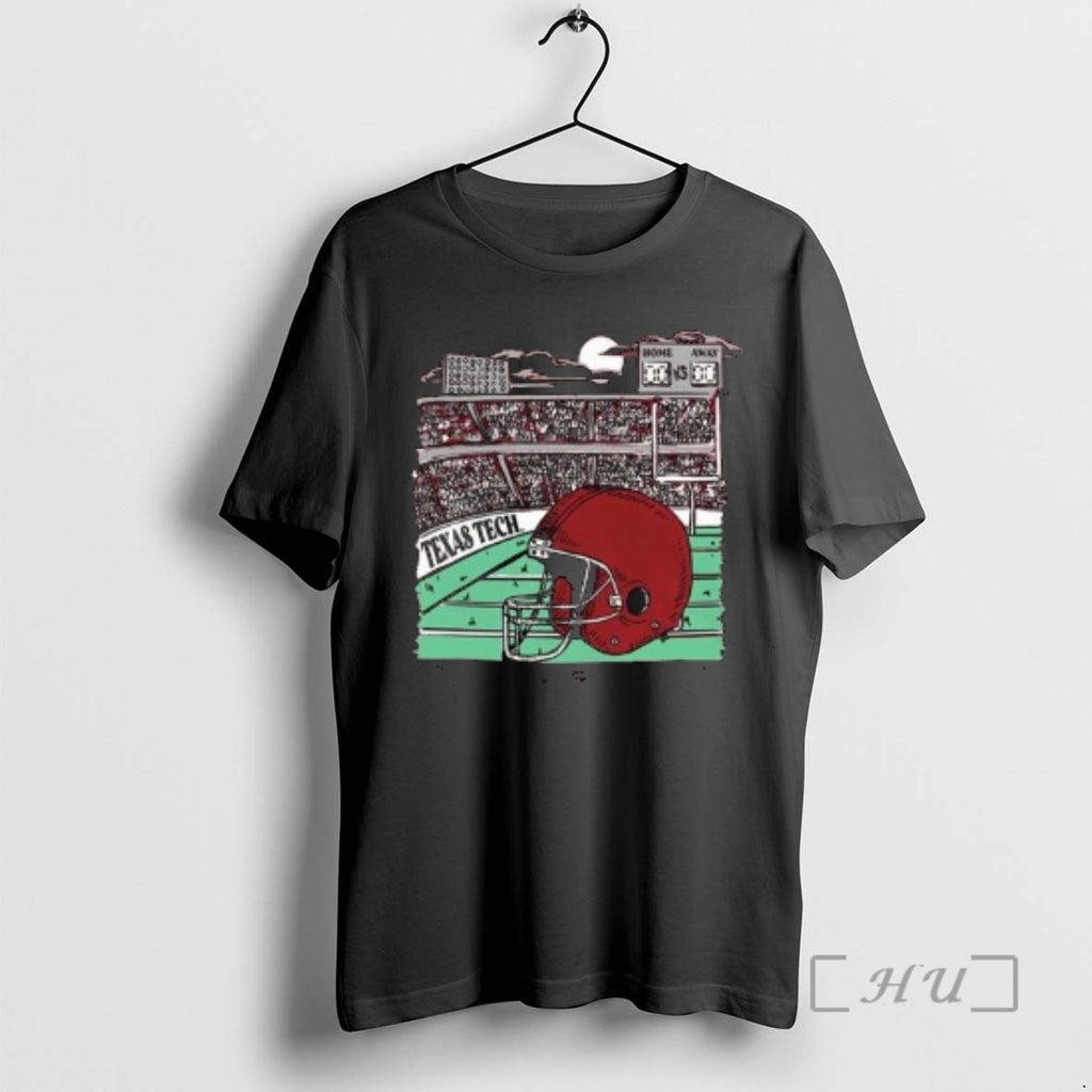 Officials Texas Tech Red Raiders Stadium Helmet Guns Up Circle Black Premium T Shirts Sweater