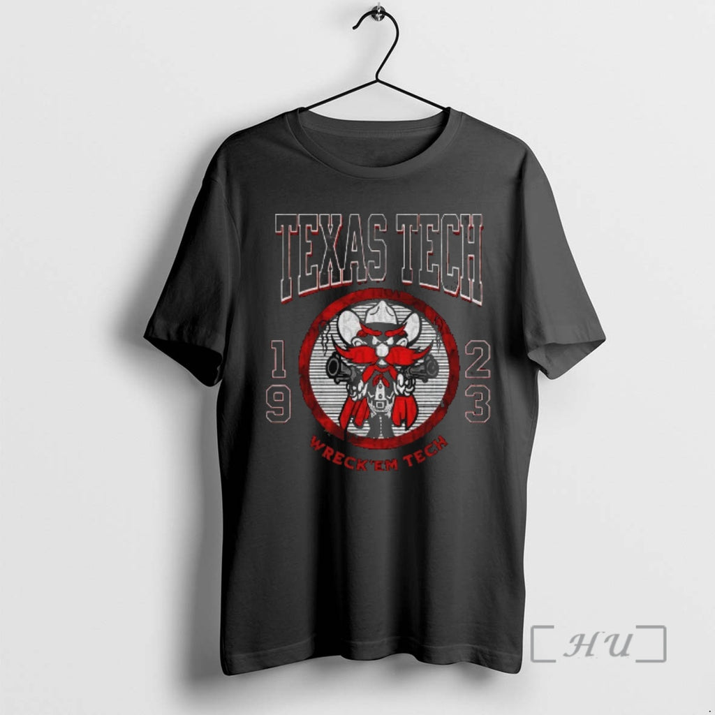 Officials Texas Tech Red Raiders Wreck _e2_80_98em Tech Football Est 1923 Logo Premium T Shirts
