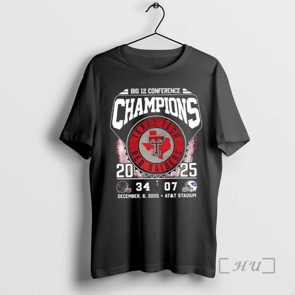 Officials Texas Tech Red Raiders Vs Byu 2025 Big 12 Conference Champions Premium T Shirts