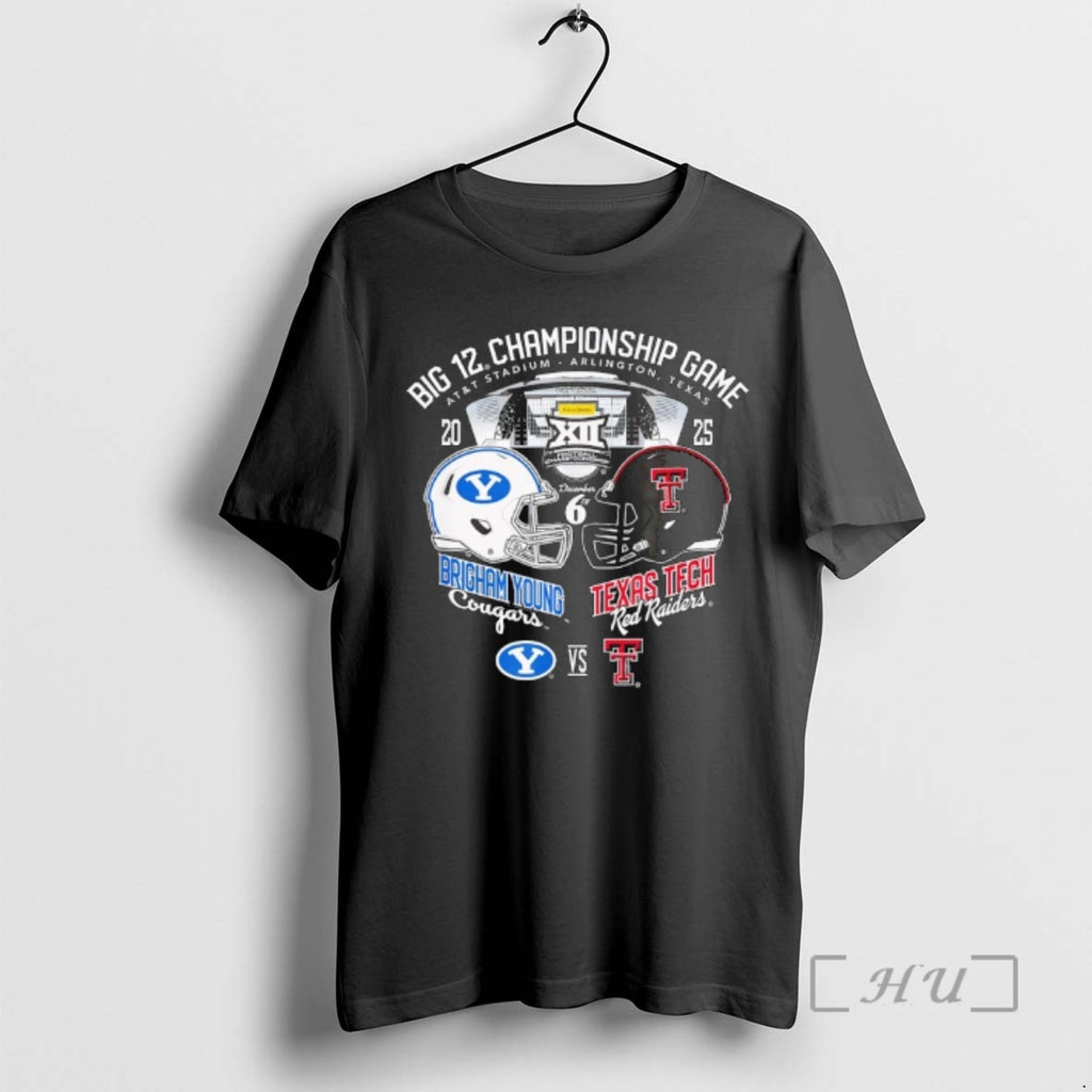 Officials Texas Tech Red Raiders X Byu Cougars Big 12 Championship 2025 Premium T Shirts