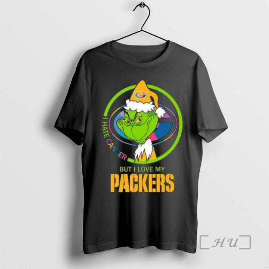 Officials The Grinch I Hate Cancer But I Love My Green Bay Packers Merry Christmas T-Shirts, Hoodie, Sweatshirt