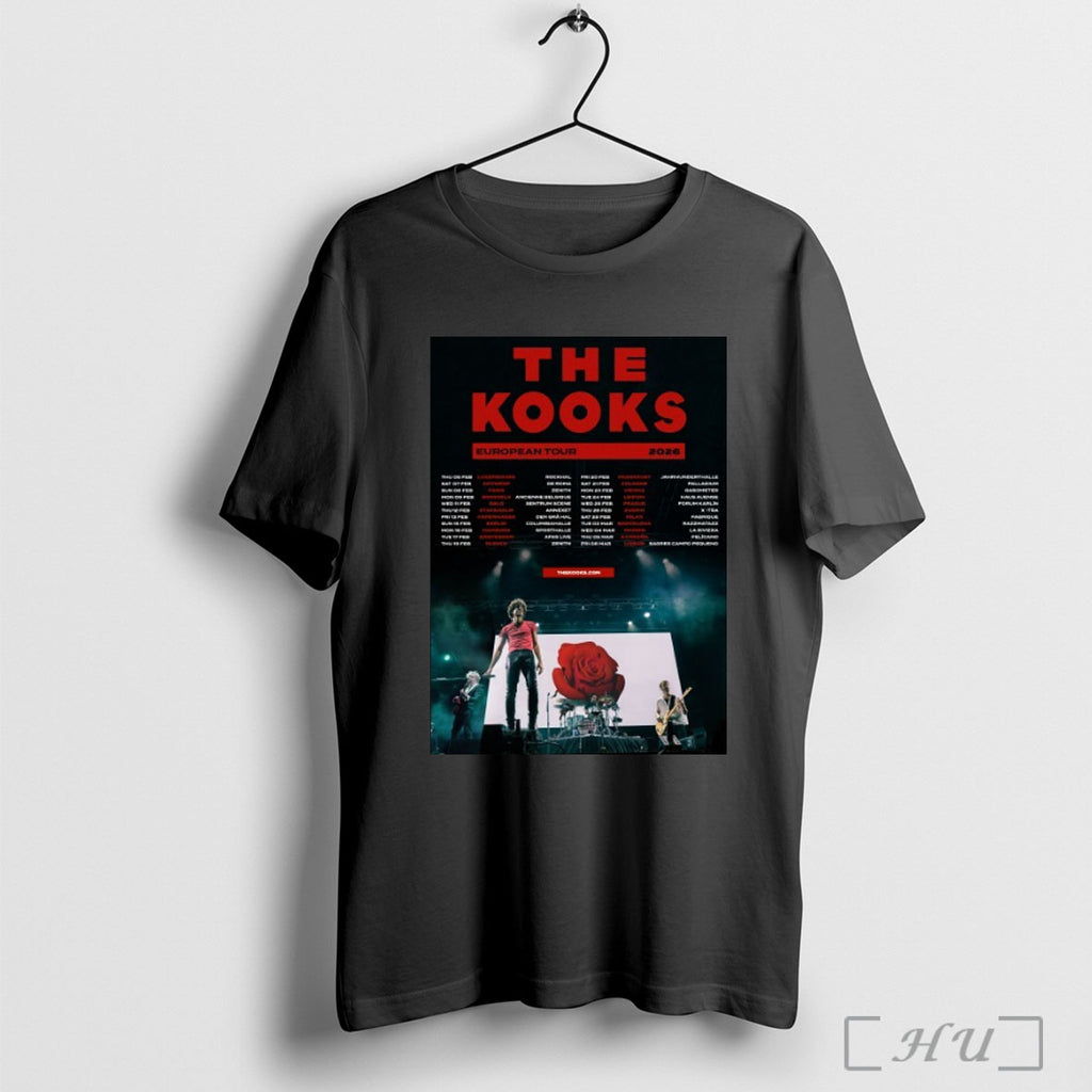 Officials The Kooks European 2026 Tour Dates T Shirt