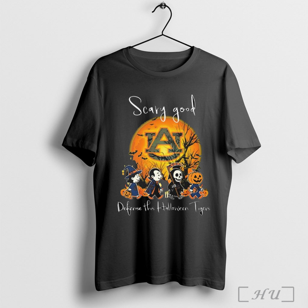 Officials The Peanuts Scary Good Defense This Halloween Auburn Tigers T Shirt
