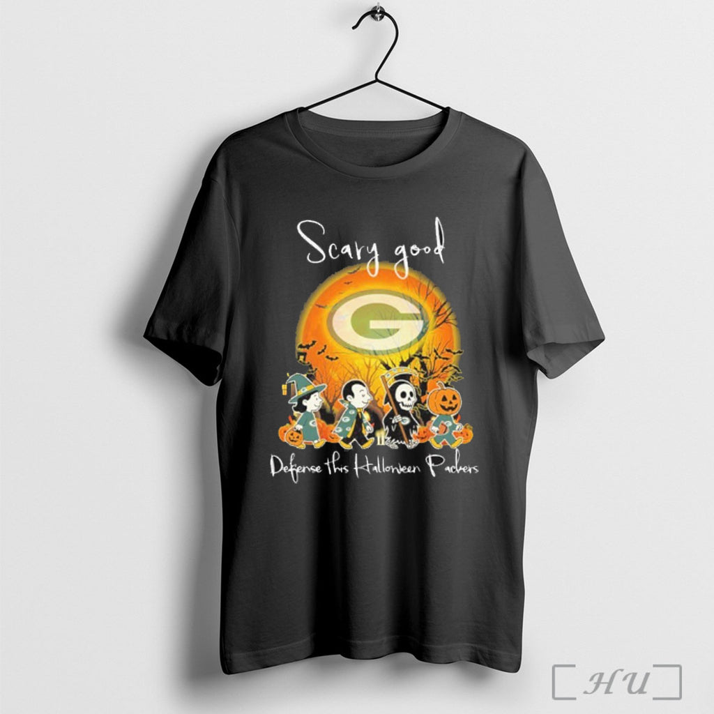 Officials The Peanuts Scary Good Defense This Halloween Green Bay Packers T Shirt