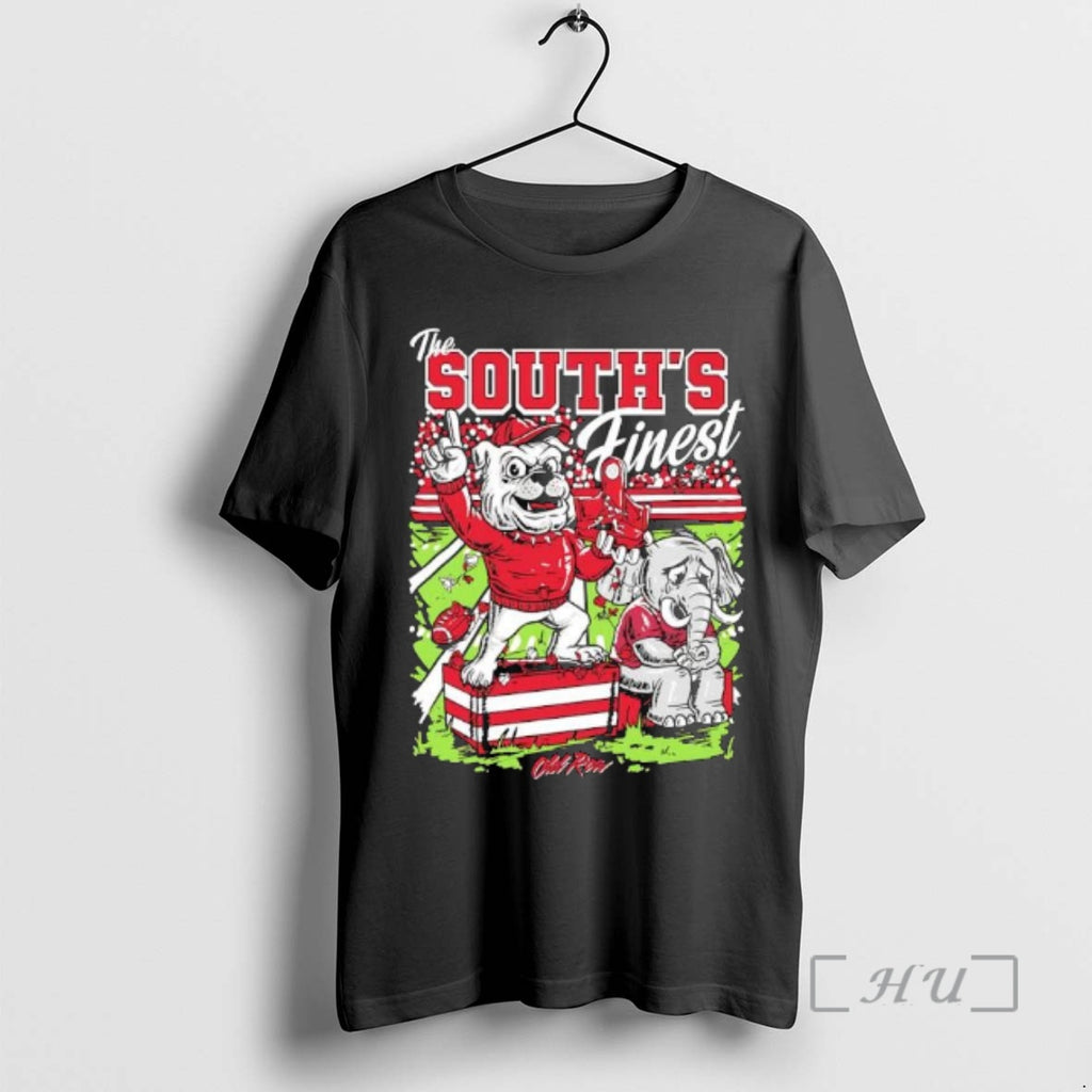 Officials The Souths Finest Dawg Georgia Bulldogs Alabama Elephant Mascot Graphic Premium T Shirts Sweater