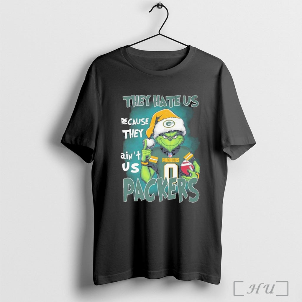 Officials They Hate Us Grinch Because They Aint Us Packers T Shirt