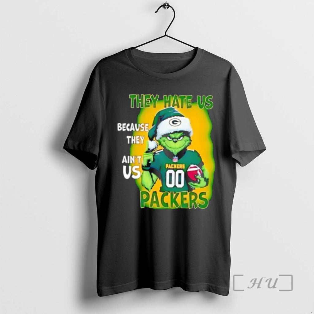 Officials They Hate Us Because They Aint Us Green Bay Packers Grinch Santa Premium