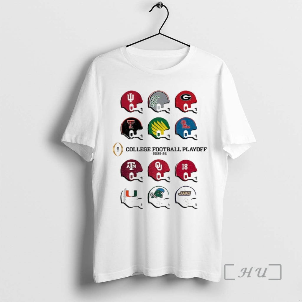 Officials Toy Team Helmets 2025 Cfp Field College Football Playoff 2025 2026 Premium T Shirts