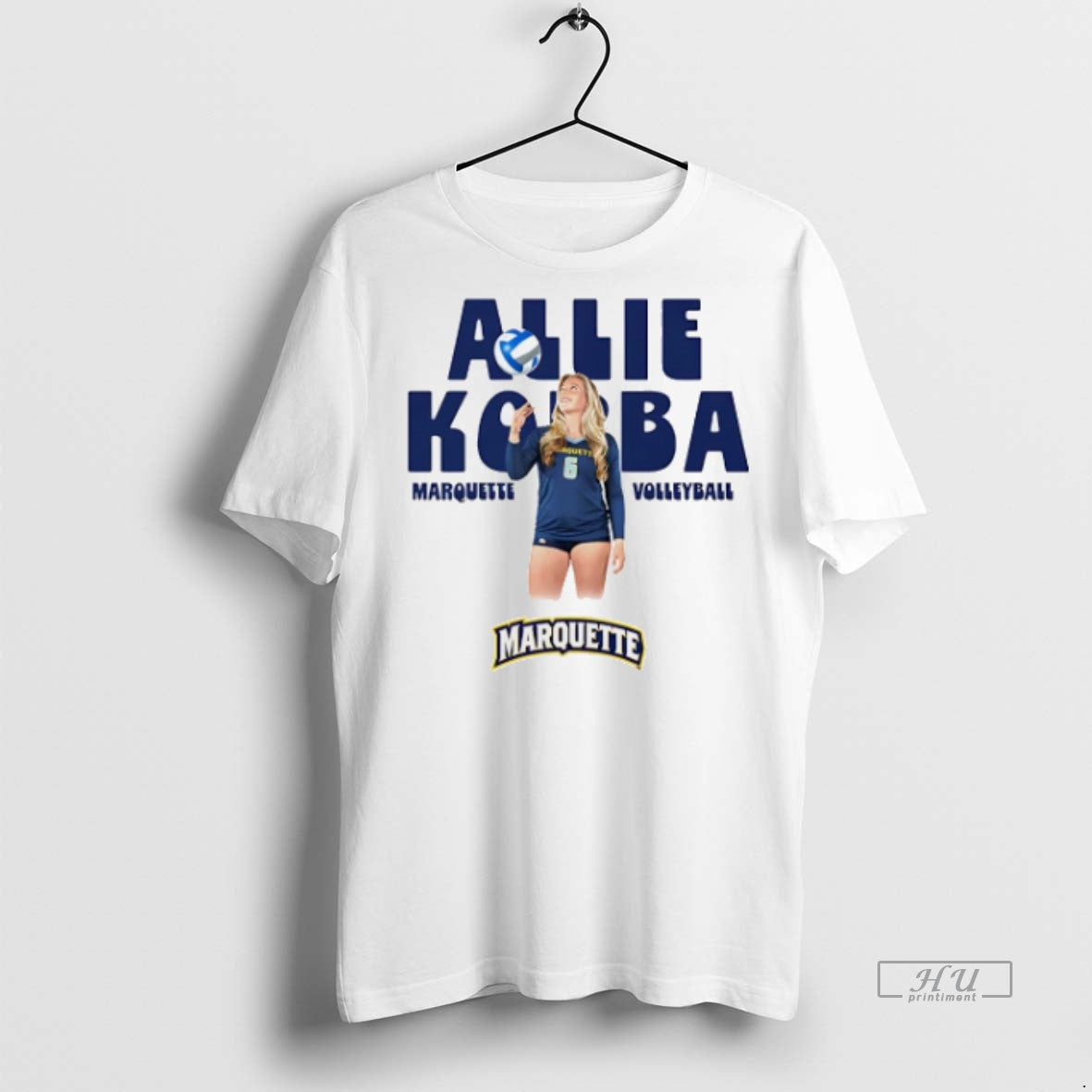 Officials Trending Alexandra Korba Marquette Volleyball Cartoon T Shirt Sweater