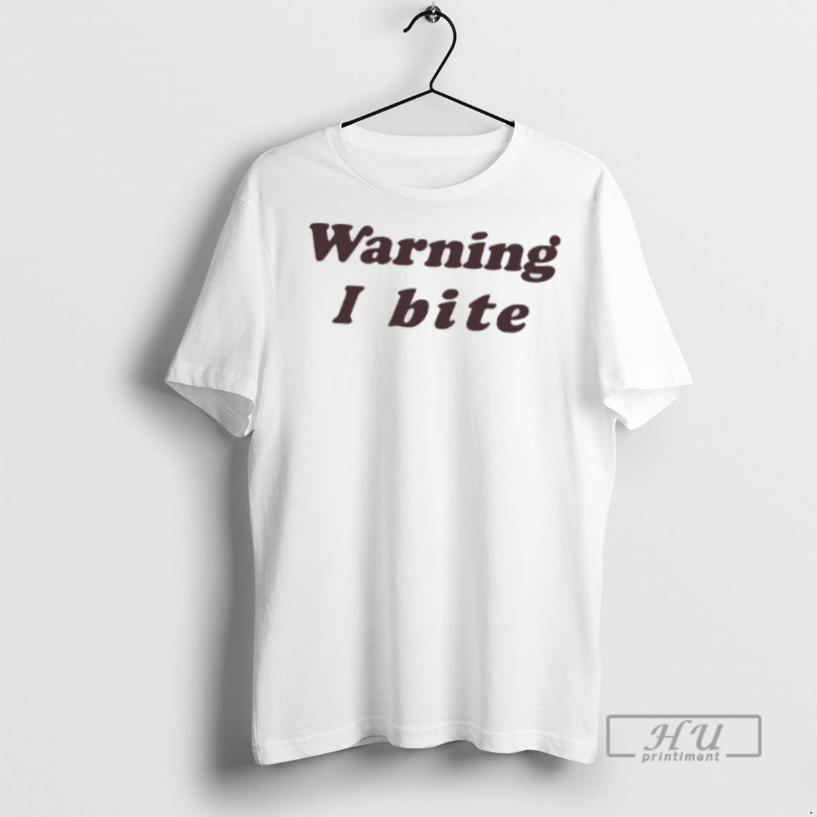 Officials Trending Brooklyn Wearing Warning I Bite T Shirt