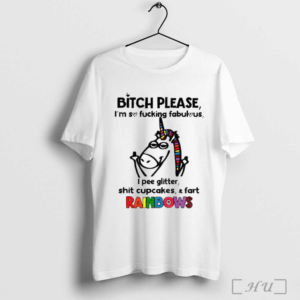 Officials Unicorn Middle Finger Bitch Please Im So Fucking Fabulous I Pee Glitter Shit Cupcakes
