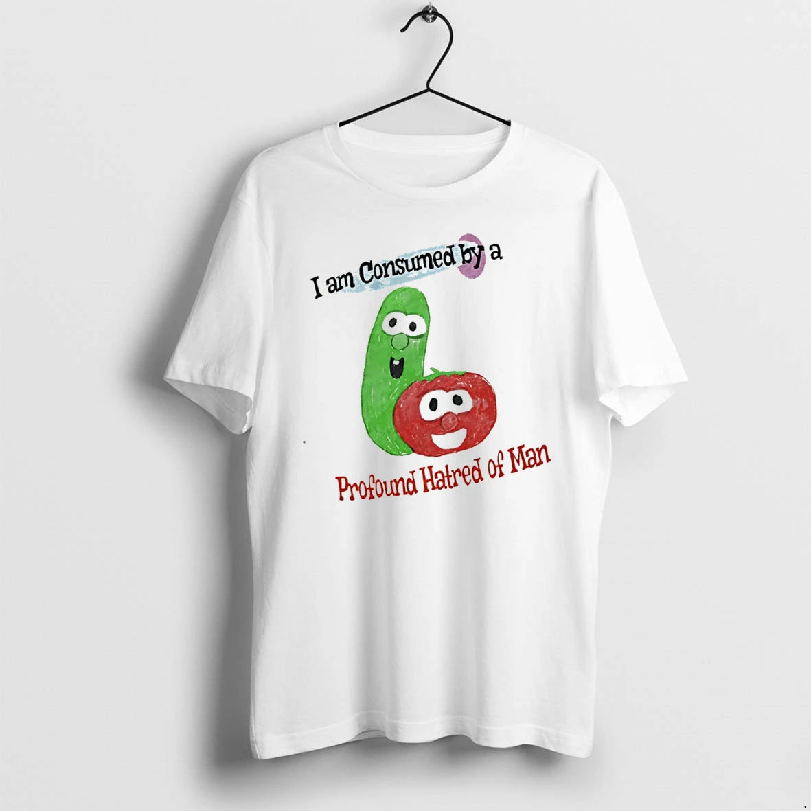 Officials Veggietales I Am Consumed By A Profound Hatred Of Man T Shirt Sweater