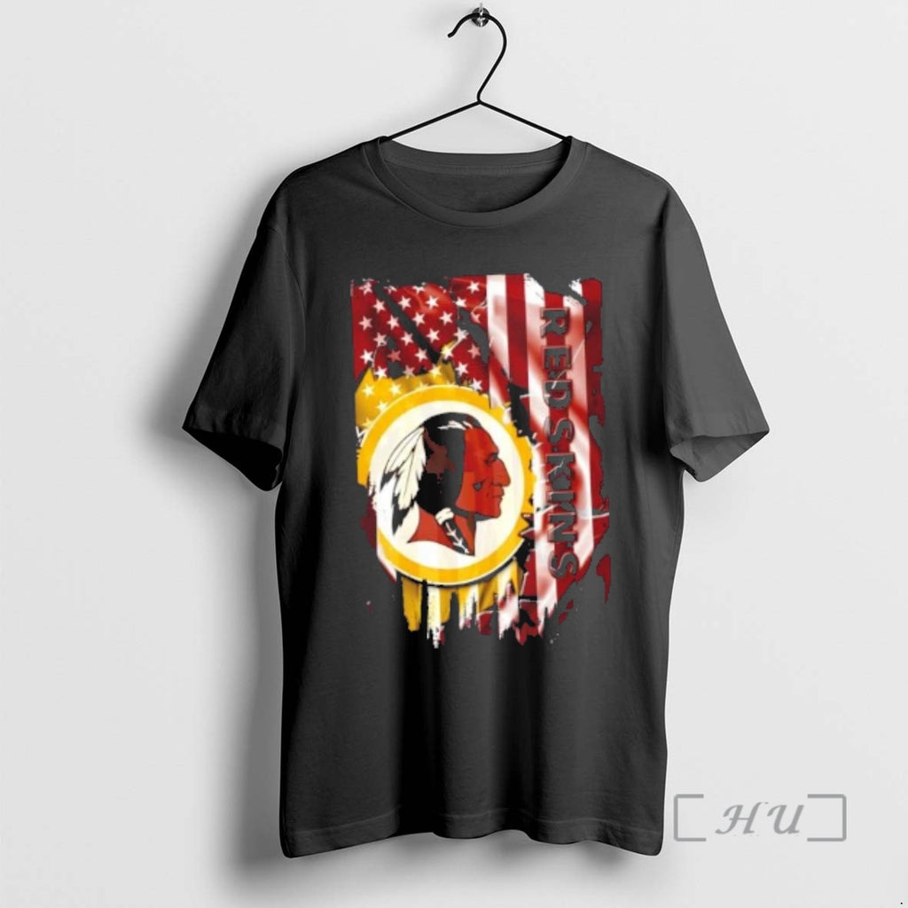 Officials Washington Redskins Football X American Flag