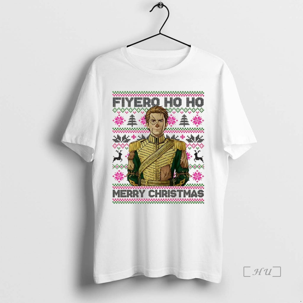 Officials Wicked Fiyero Ho Ho Prince Fiyero Wicked Merry Christmas Ugly Premium T Shirts Sweater