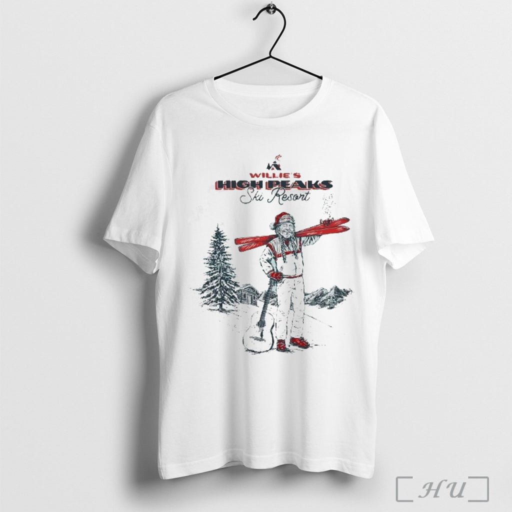 Officials Willie Nelson Willies High Peaks Ski Resort Winter T Shirt