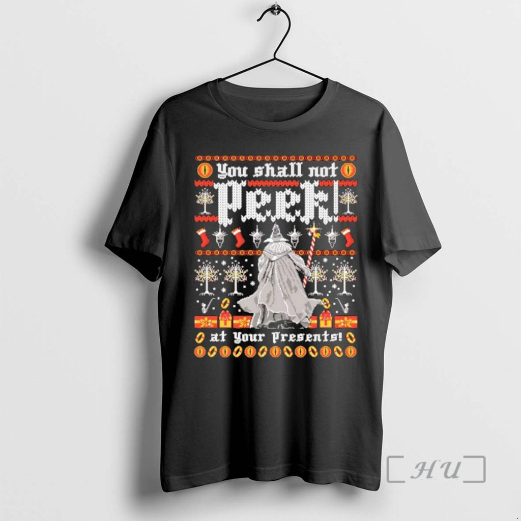 Officials Wizard You Shall Not Peek At Your Presents Christmas 2025 Premium T Shirts Sweater