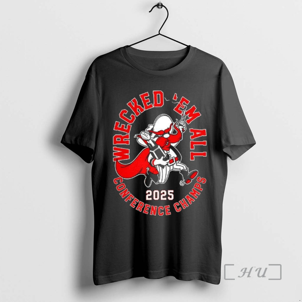 Officials Wrecked Em All Conference Champs Texas Tech Red Raiders 2025 Premium T Shirts Sweater