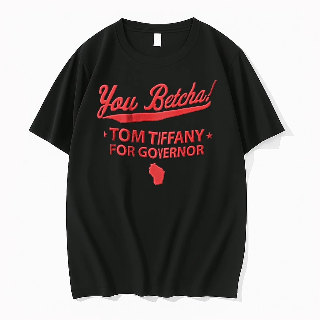 Officials You Betcha For Governor Tom Tiffany Wisconsin State Silhouette Outline Stars Youth